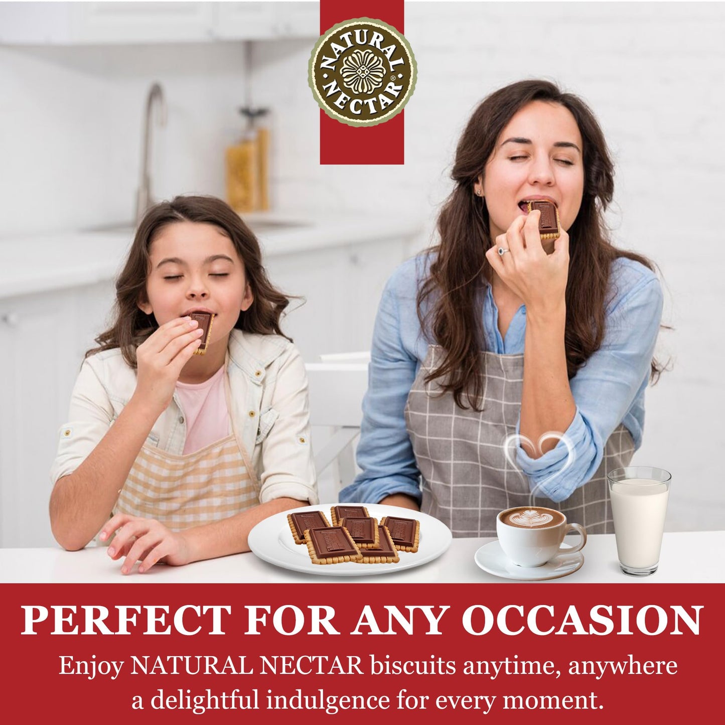 Natural Nectar Organic Milk Chocolate Petit Biscuit - Perfect With Coffee Or As A Snack | Usda Organic Cookie Certified – 5.29 Oz