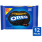 OREO Dark Chocolate Creme Sandwich Cookies, Family Size, 12 Packs, 17 oz - Indulgent Chocolate Treats for Sharing