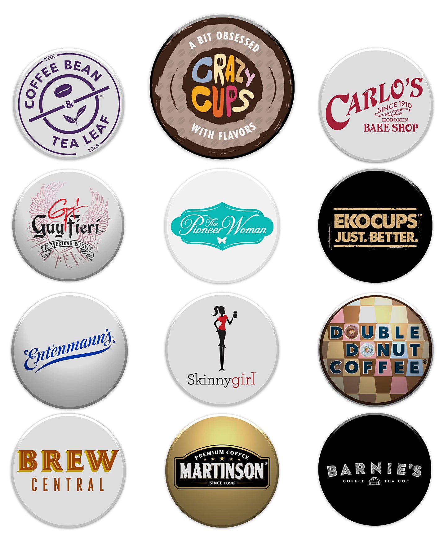 Crazy Cups Variety Pack Sampler Assorted Single Serve Coffee Pods, Premium Coffee, 30 Count