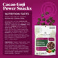 Navitas Organics Superfood Power Snacks, Cacao Goji, 8 Oz. Bag, 11 Servings - Organic, Non-Gmo, Gluten-Free