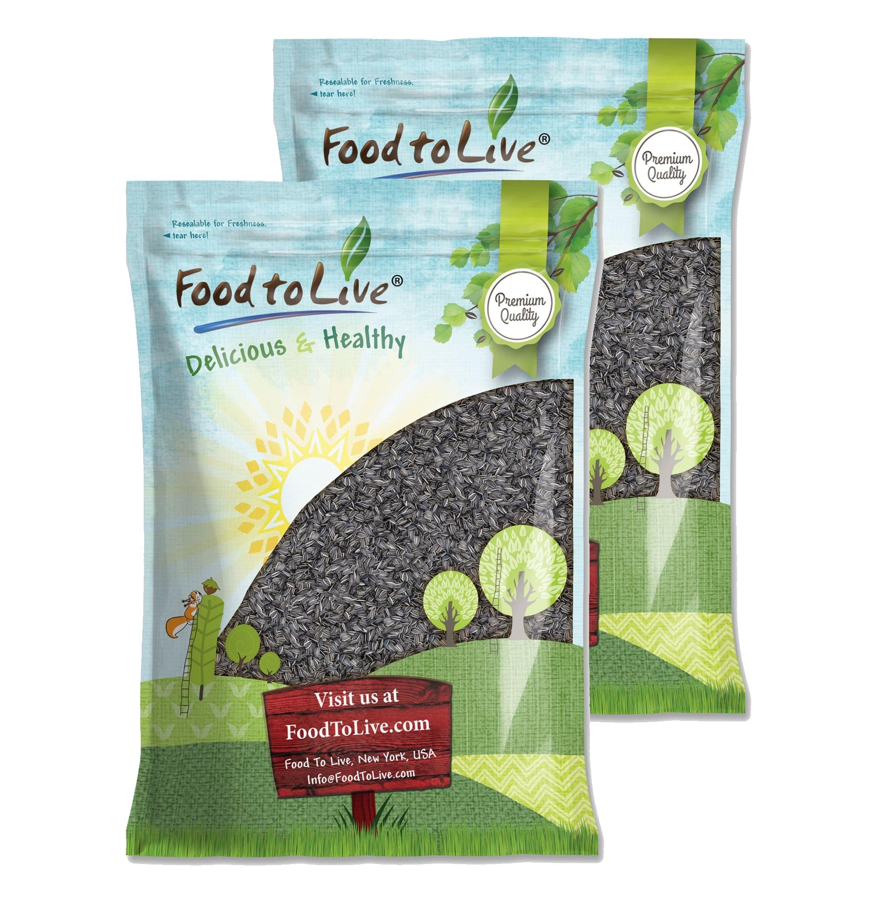 Food to Live Raw Sunflower Seeds in Shell, 10 Pounds – Fresh, Crunchy Snack, Preservative-free, Great Source of Protein & Fiber
