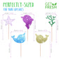 GET FRESH Narwhal Cupcake Toppers and Wrappers Set - 25 Piece Glittery Paper Birthday Party Supplies - Narwhal Color