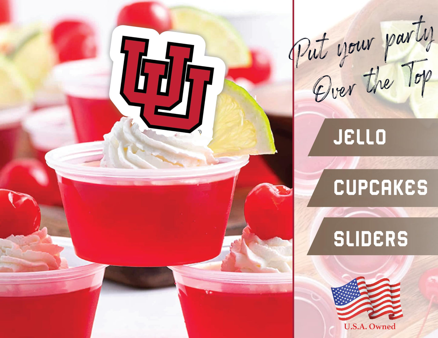 University Of Utah Utes Cupcake Toppers (24 Pcs) University Of Utah Party Supplies For Football Tailgating, Birthday Party, Utah