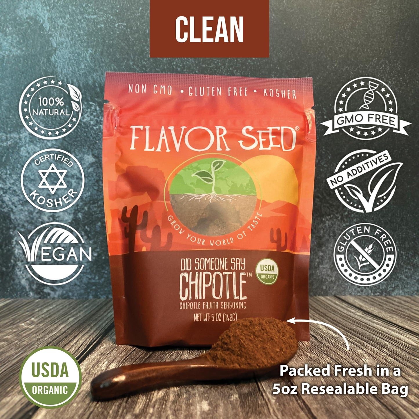 Flavor Seed Did Someone Say Chipotle Organic Fajita Seasoning, Carnivore & Keto Friendly, Great For Chili, Beef, Chicken, Seafoo