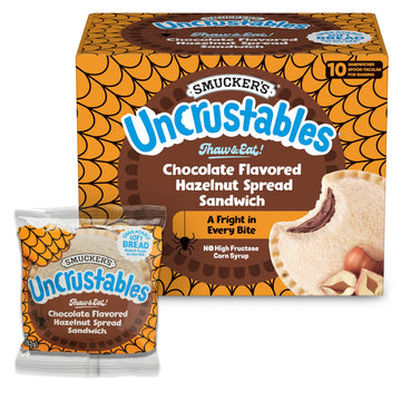 Smuckers Uncrustables Chocolate Flavored Hazelnut Spread Sandwiches, 10 Count, Thaw & Eat