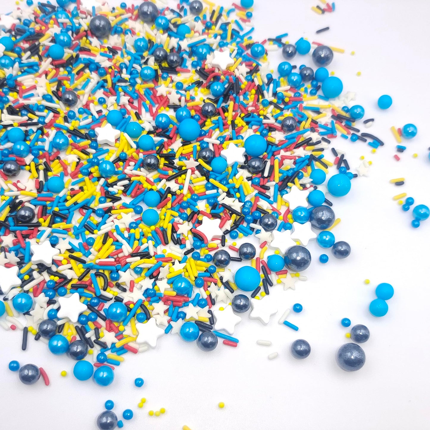 Sentovac Cake Sprinkles For Decorating | Edible Sprinkles For Cake Cupcake Topper Decorations | 1 Bottle 3.53Oz/ 100G Blue White