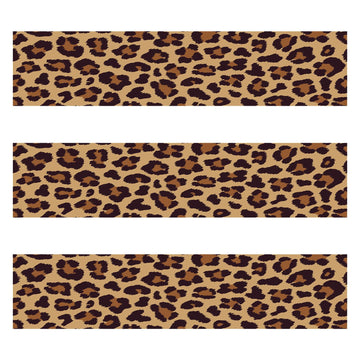 3Pcs Edible Paper, 2.4X11 Inches Per Sheet Edible Cheetah Print For Cakes Cheetah Print Image Leopard Cake Wrap Side Decor Gluti