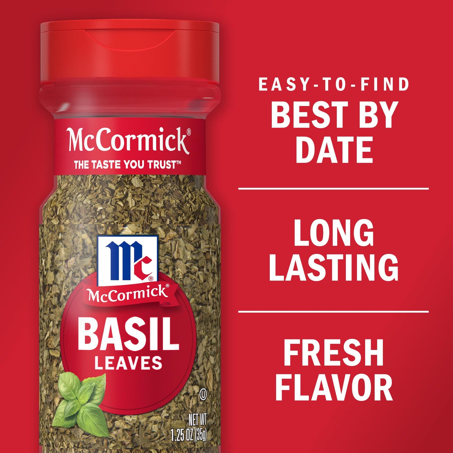 Mccormick Basil Leaves, 1.25 Oz