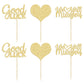 Gyufise 36Pcs Gold Glitter We Will Miss You Cupcake Toppers With Love Glitter Good Luck Cupcake Picks Going Away Farewell Retire