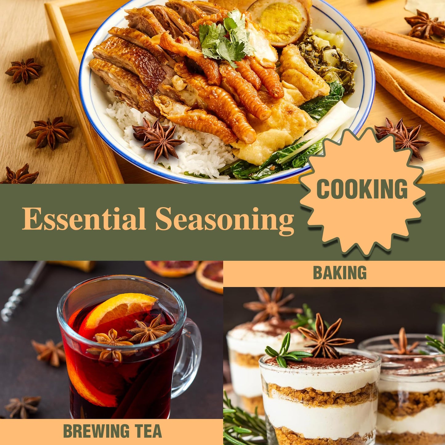 Kah'S Journey Star Anise - Star Anise Whole 16 Oz, Chinese Star Anise Pods For Cooking, Baking, Or Brewing Tea, Dried Star Anise