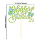 Gyufise 1Pcs Assembled 3D Butterfly Cupcake Toppers Hollow Arts Butterfly Cake Decorations Happy Birthday Cake Topper For Baby S