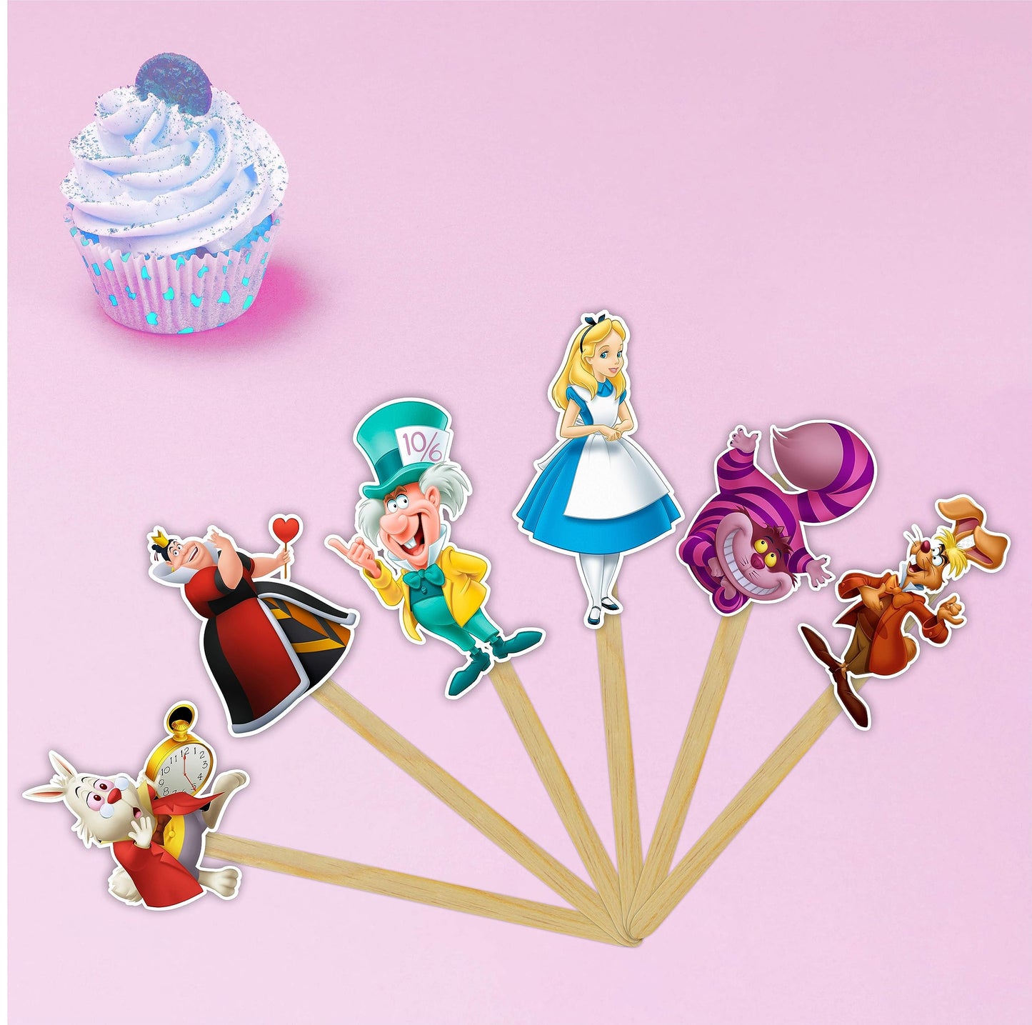 Seyal Alice In Wondrland Cupcake Topper