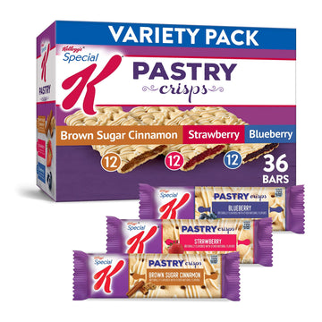Special K Variety Pack, Brown Sugar Cinnamon/Strawberry/Blueberry Crisps, 36 Ct