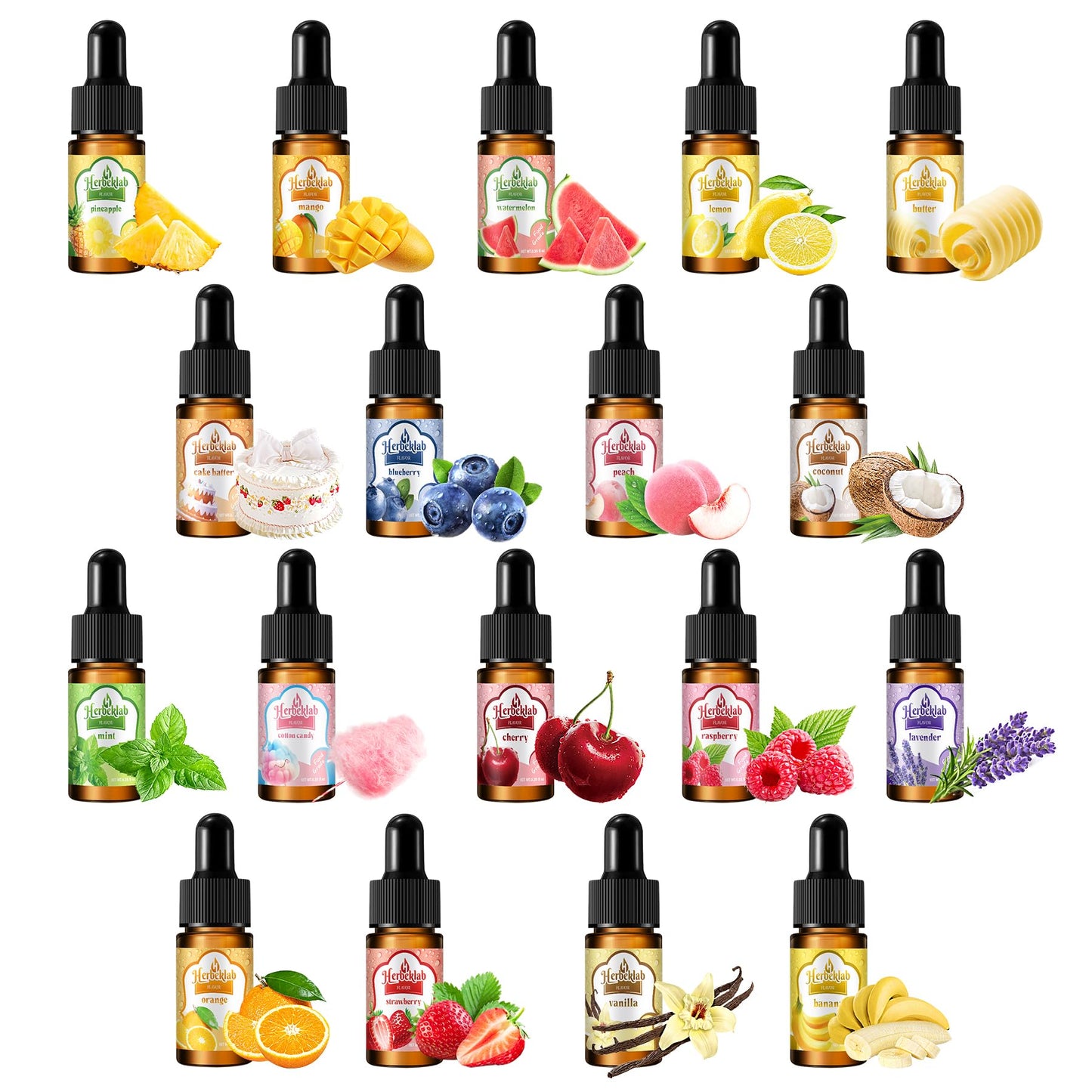 Food Flavoring Oil - Candy Flavoring For Candy Making 18 X 0.35 Fl Oz Extracts And Flavorings For Baking Lip Gloss Flavoring Oil