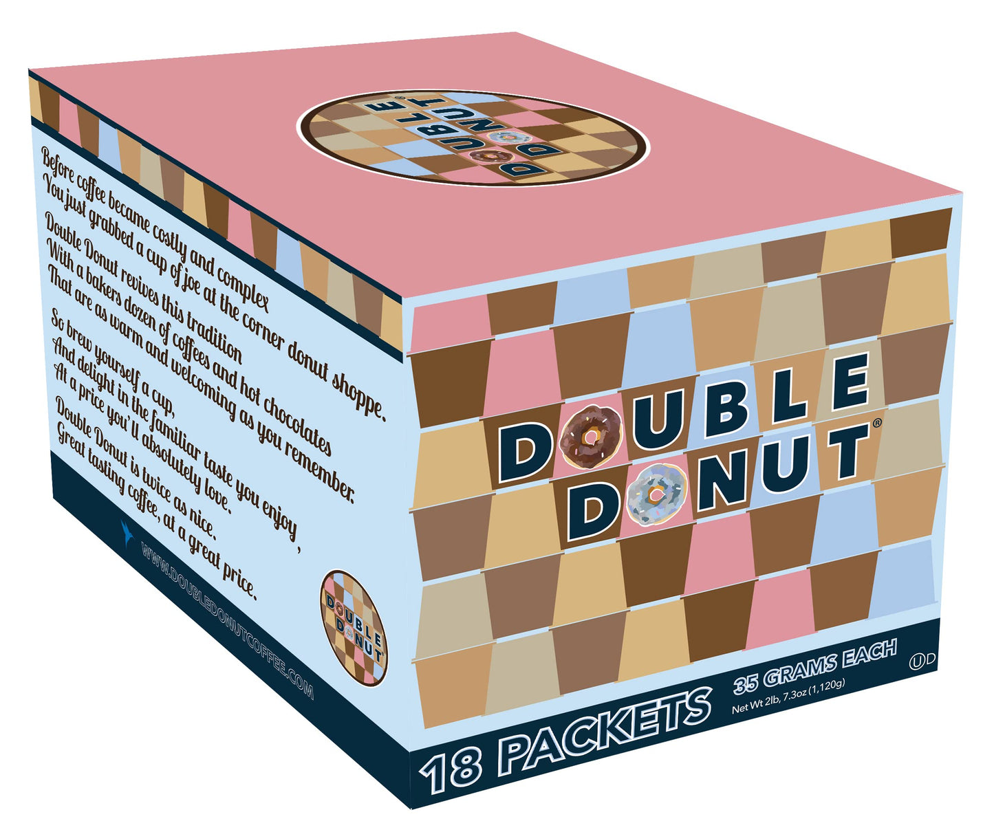 Double Donut Coffee Pumpkin Spice Hot Chocolate Mix Packets, Flavored Pumpkin Spice Hot Cocoa Mix, 18 Count