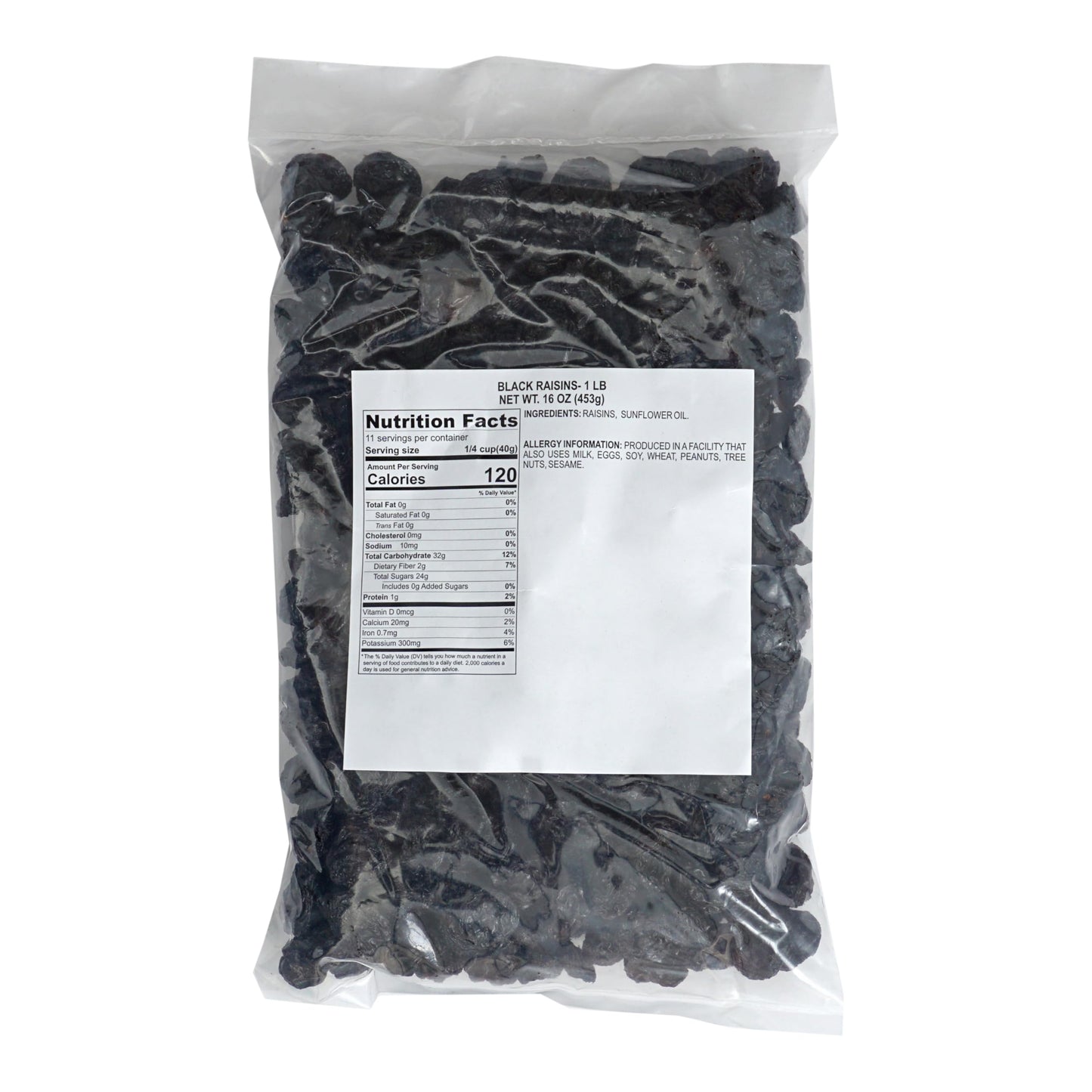 The Hampton Candy Company Black Raisins, 1 Pound Bag