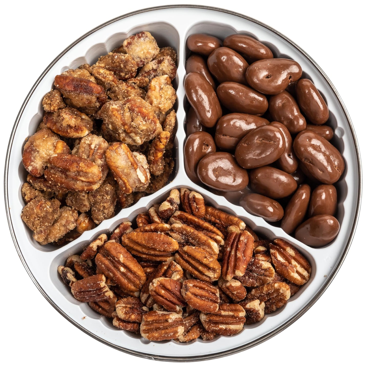 Heaton Pecans Milk Chocolate Covered, Roasted & Praline Glazed Pecan Halves, Christmas, Thanksgiving, Candied Pecans Gift Tin, G