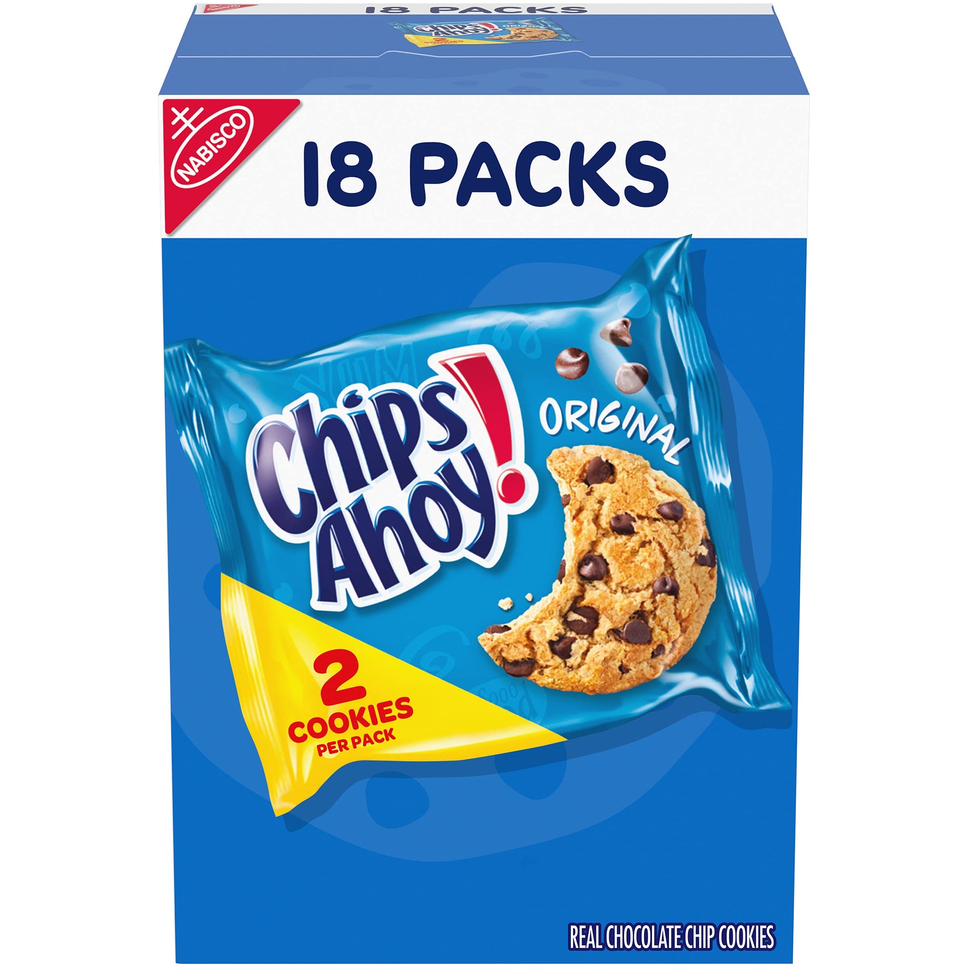Chips Ahoy! Original Chocolate Chip Cookies, 18 Snack Packs, 0.77 Ounce Each