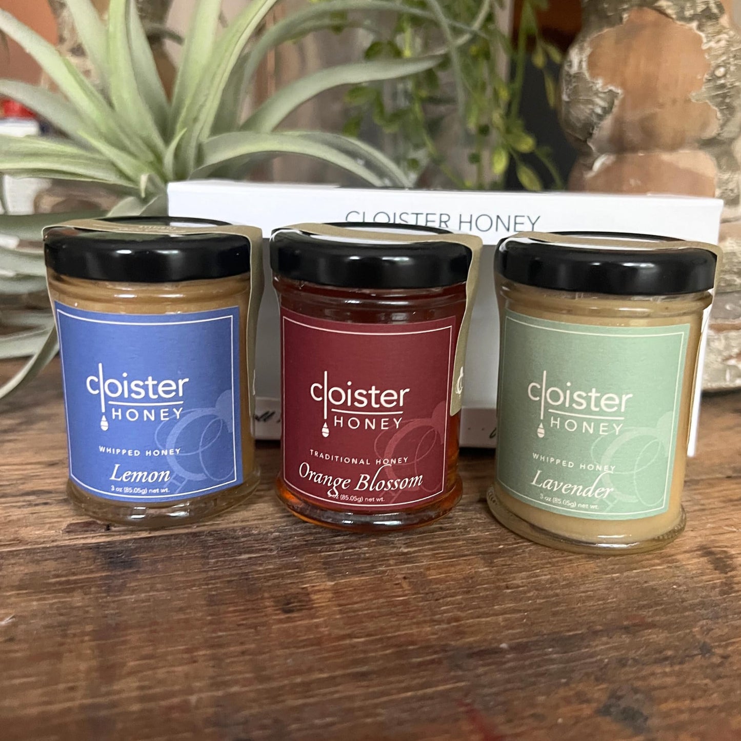 Cloister Honey Trios - Tea Lovers (3 X 3 Oz) | Hand Crafted | Raw Artisan Honey | 100% Pure, Raw & Unfiltered | All Natural | Ma