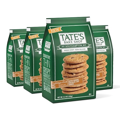 Tate'S Bake Shop Salted Caramel Chocolate Chip Cookies, Limited Edition, 4 - 7 Oz Bags