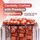 Crafty Confections Shimmer Gumballs - 3 Pack, 3.5 oz Orange Bubble Gum, Nostalgic Candy for Parties & Easter, 16mm