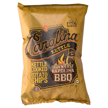 Carolina Kettle Kettle Cooked Potato Chips, Down East Carolina BBQ, Snack Size, 2 Oz