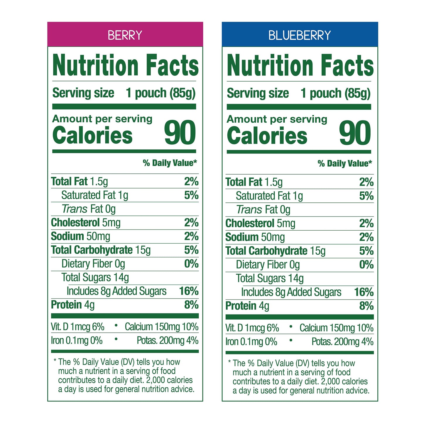 GoGo SqueeZ YogurtZ Variety Pack, Blueberry & Berry, 3 oz, Gluten Free, Nut Free, BPA Free, Pack of 20
