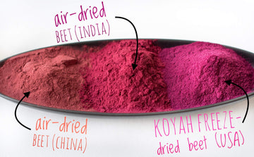 KOYAH - Organic USA Grown Beet Powder (1 Scoop = 1/2 Beet): 30 Servings, Freeze-Dried Beetroot, Whole-Root Powder, Add to Water,