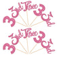 24 Pcs Three Cupcake Toppers Glitter 3Rd Birthday Cupcake Picks Number 3 Three Cake Picks For Baby Shower Kids 3Rd Birthday Anni