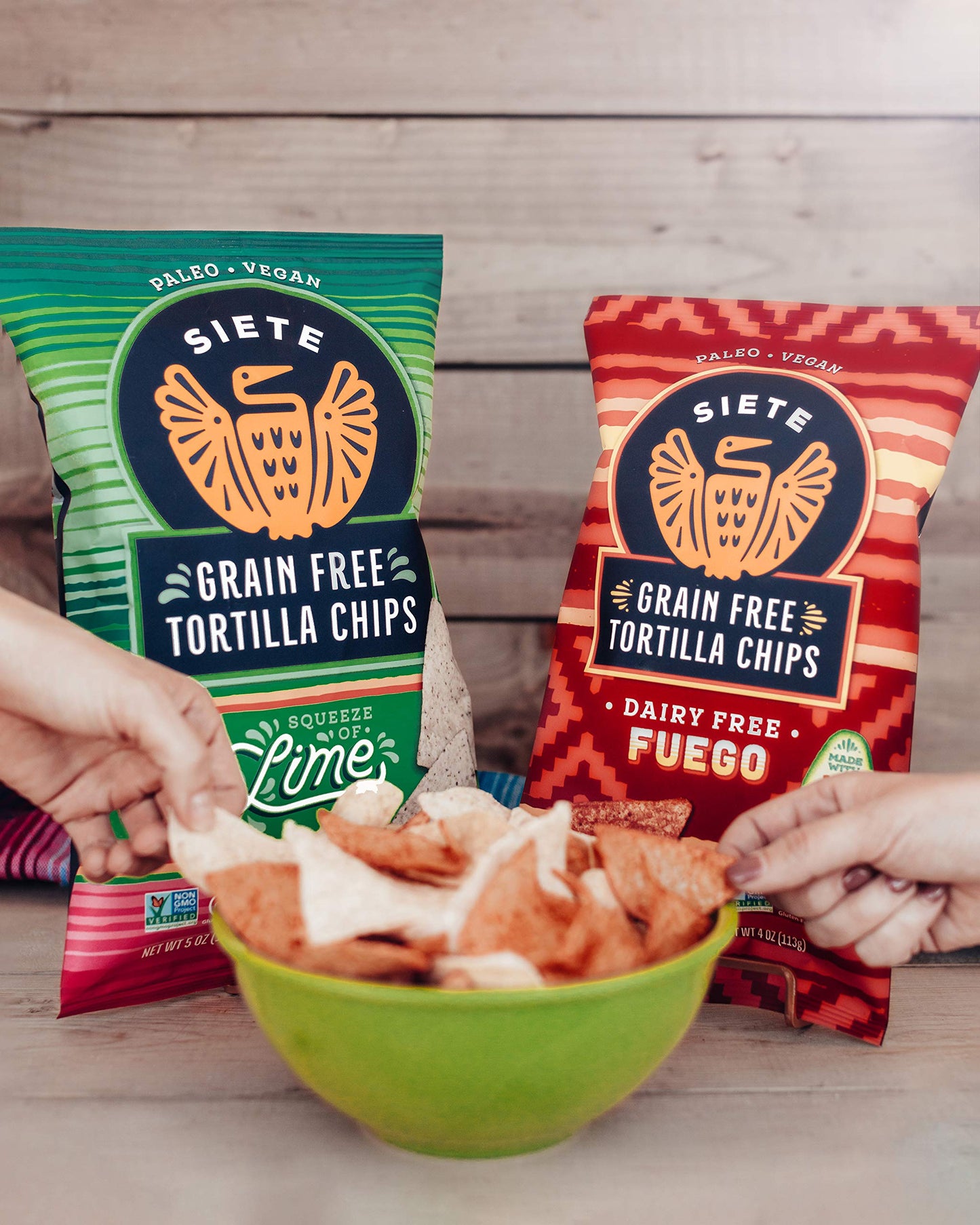 Siete Lime Grain Free Tortilla Chips, 5 Oz Bags (1 Pack)