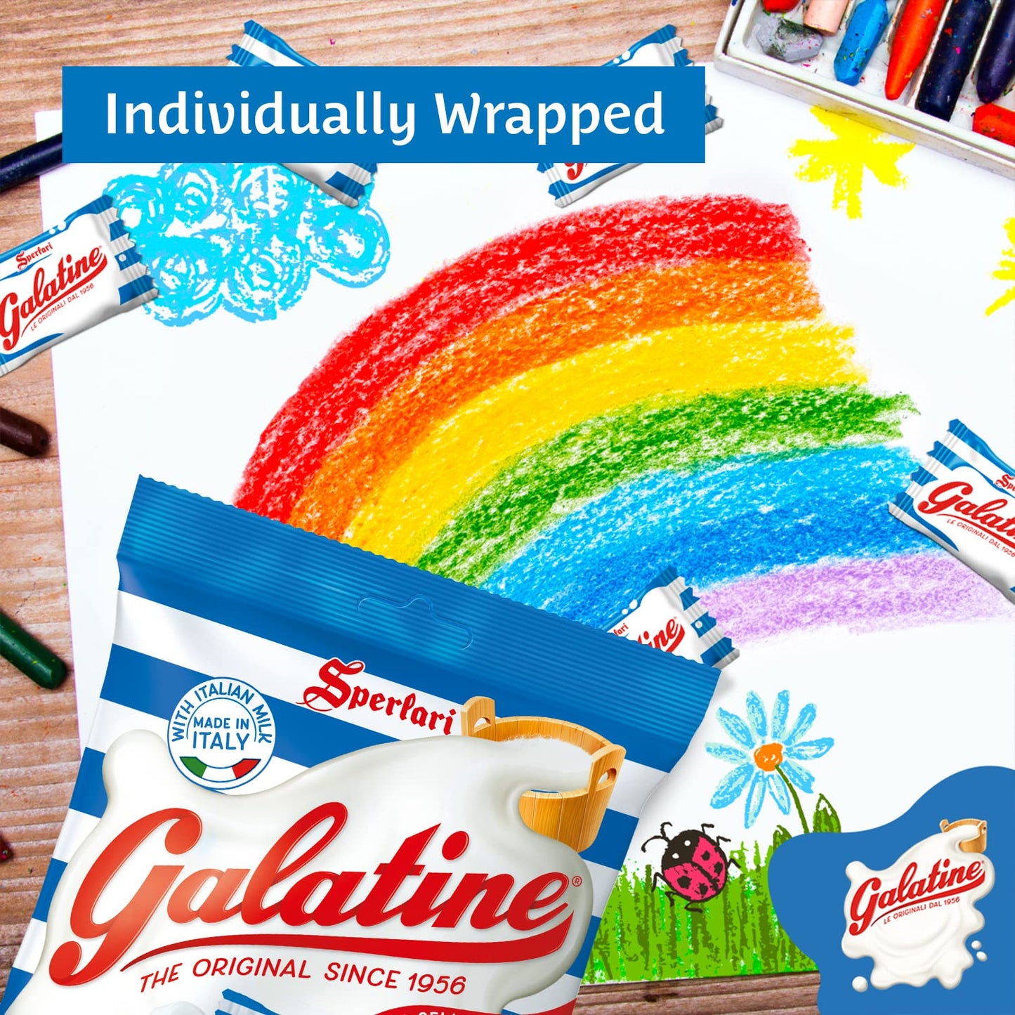 Sperlari Galatine Milk Candy Bags, Individually Wrapped, 4.4 oz, Original, Pack of 1