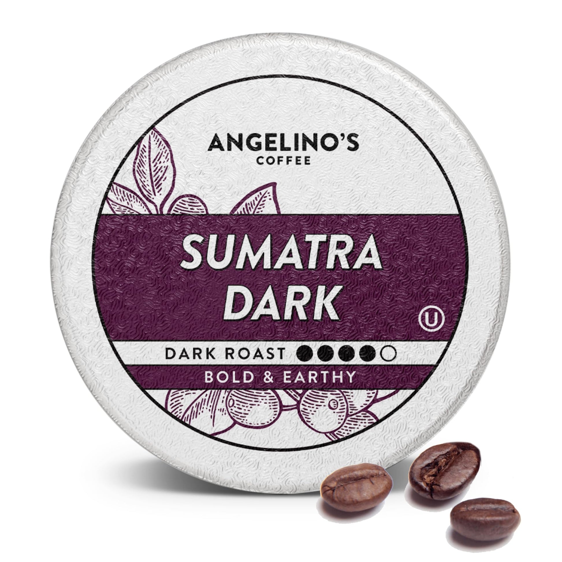 Angelinos Coffee K-Cups, Sumatra Dark, Compatible with Keurig 2.0, 96 Count