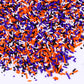 Milovin Edible Halloween Jimmies Sprinkles, 120g, White, Purple, Orange, Black for Cake, Cupcake, Baking, Ice Cream, Cookies
