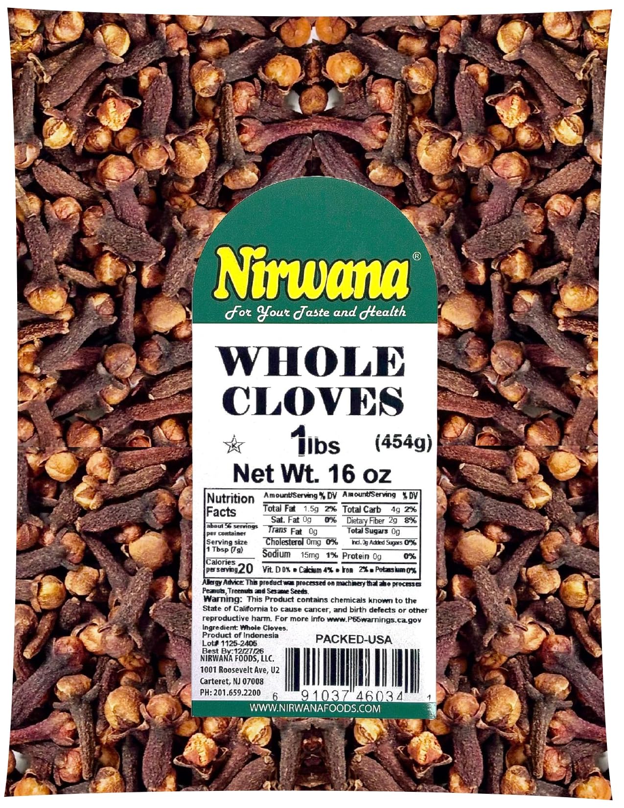 Nirwana Whole Cloves | Premium Quality Spice for Cooking & Baking | 16oz