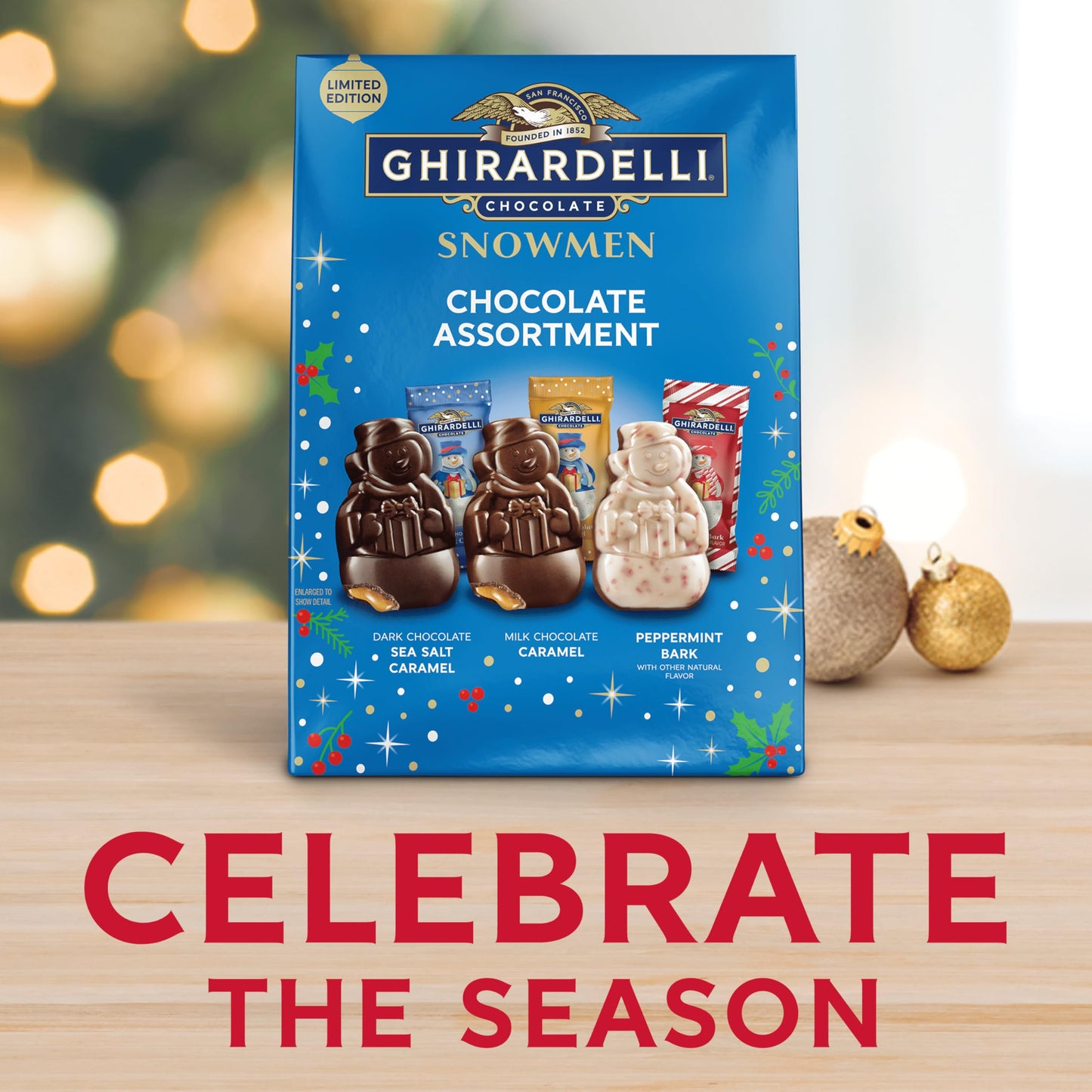 Ghirardelli Chocolate Snowmen Assortment, Easter Candy, 15.3 Oz Bag, Pack of 1