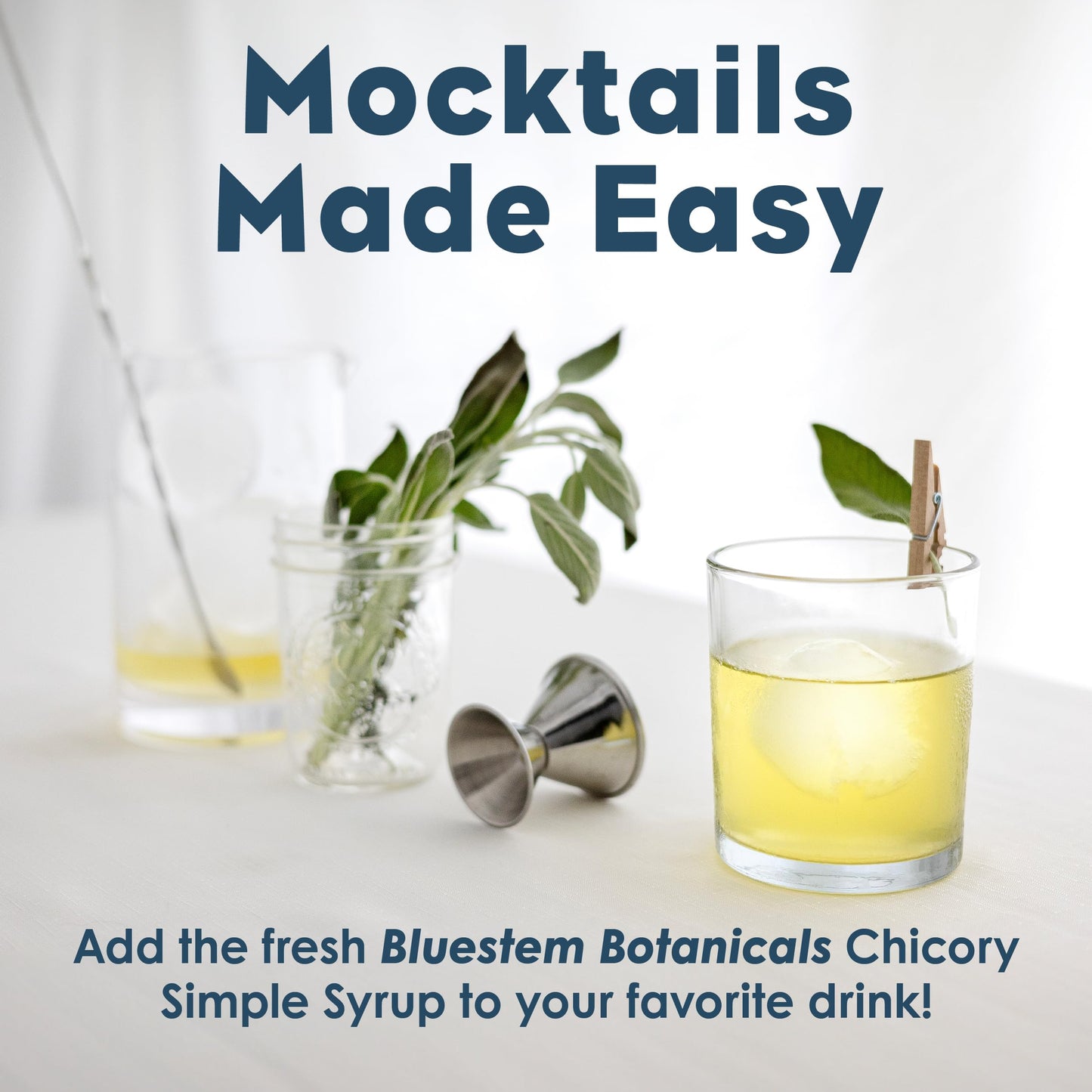 Bluestem Botanicals Organic Chicory Simple Syrup, Non-  ic Mixer, 8 oz