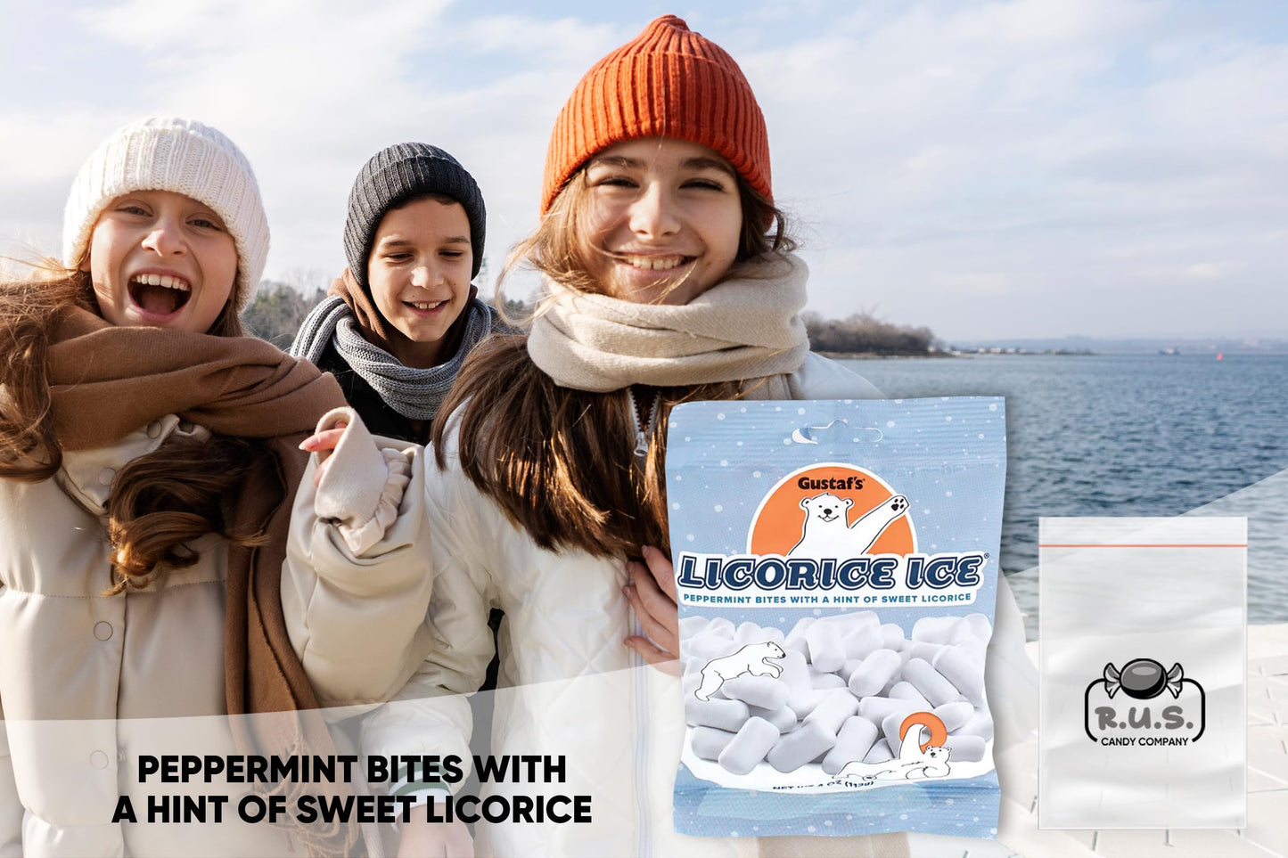 Licorice Ice Peppermint Bites With Sweet Licorice Hint, 2 Pack - 4 Oz Each | Refreshing Peppermint Flavor | Imported Candy Treat