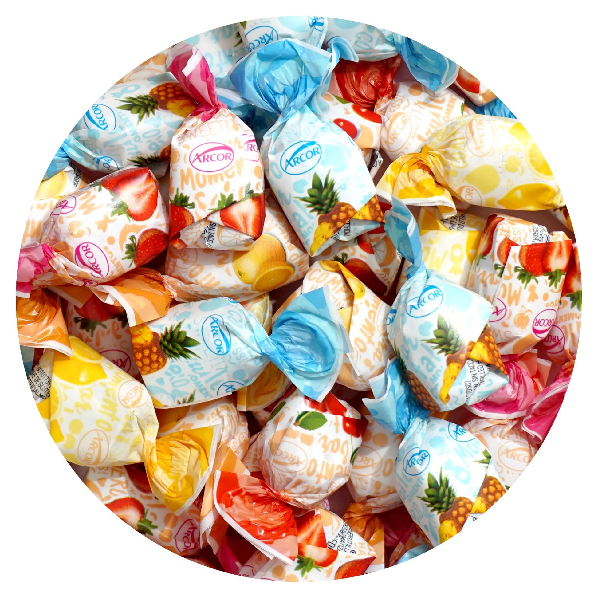 Arcor Fruit Filled Candy  2 Pound Arcor Candy (Approx. 120 pcs.)  Fruit Filled Hard Candy  The Hampton Popcorn & Candy Company