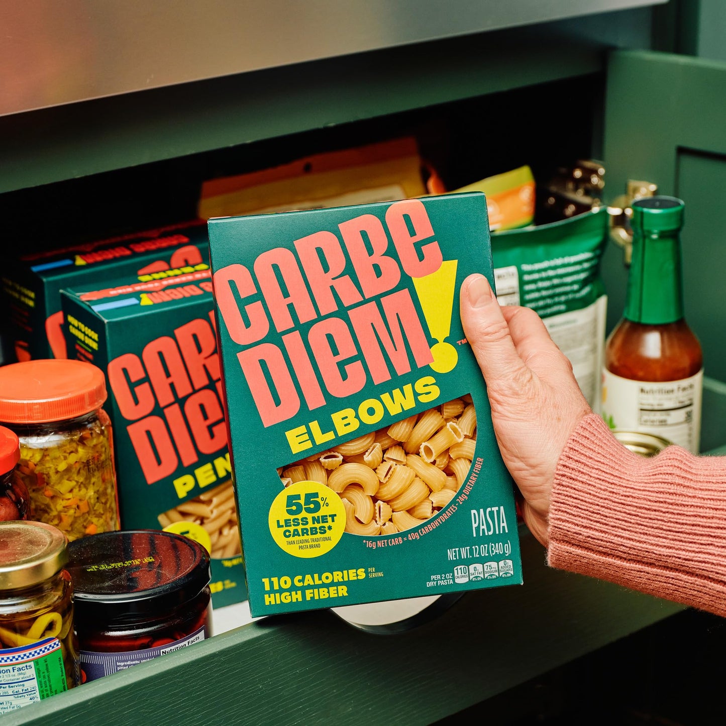 Carbe Diem!, Trio Sampler Pack, Spaghetti, Penne & Elbow, Lower Net Carb Pasta with Traditional Flavor & Texture, 8 grams of Pro