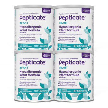 Pepticate Baby Formula, Hypoallergenic Powdered Infant Formula for Cow Milk Allergy, with Omega 3 DHA, ARA, Iron & Prebiotics, 1