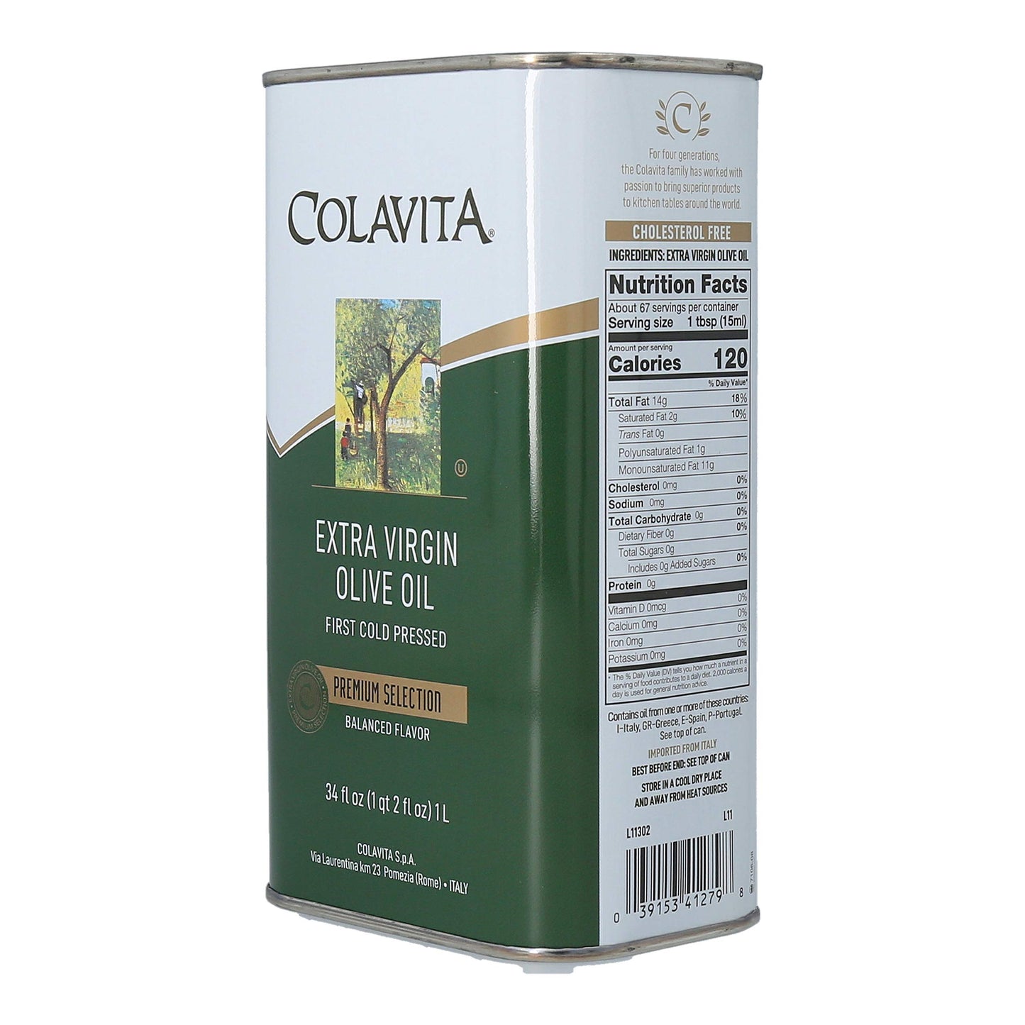 COLAVITA Extra Virgin Olive Oil Twin Pack - 34 Fl Oz Tin Each
