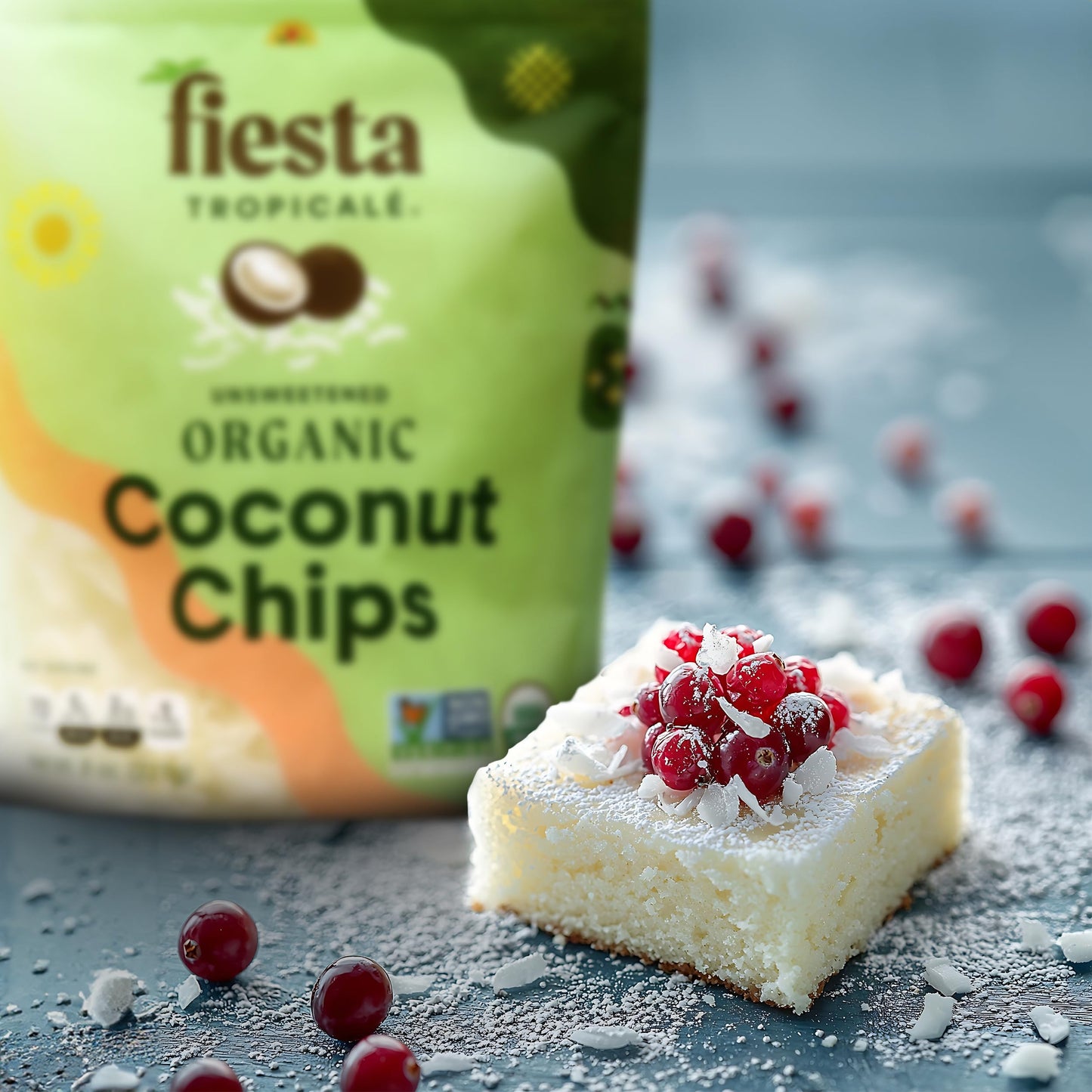 Fiesta Tropical   Large Coconut Flakes, Organic Unsweetened Coconut Chips, Dried Coconut Shavings With No Added Sugar, Rich in M