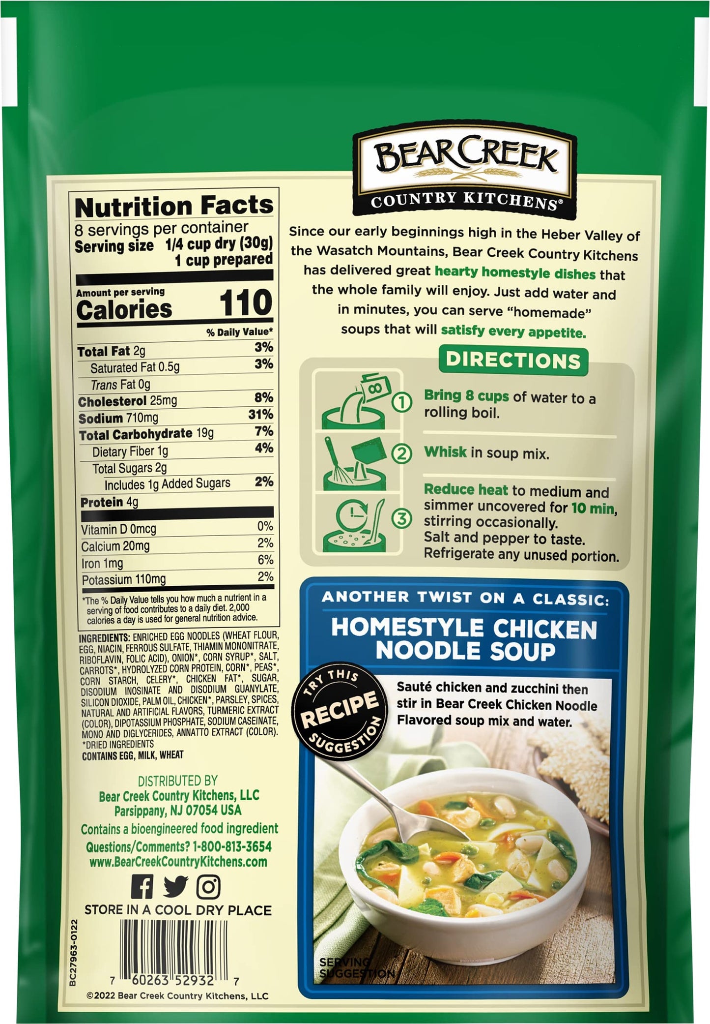 Bear Creek Soup Mix, Chicken Noodle, 8.4 Ounce
