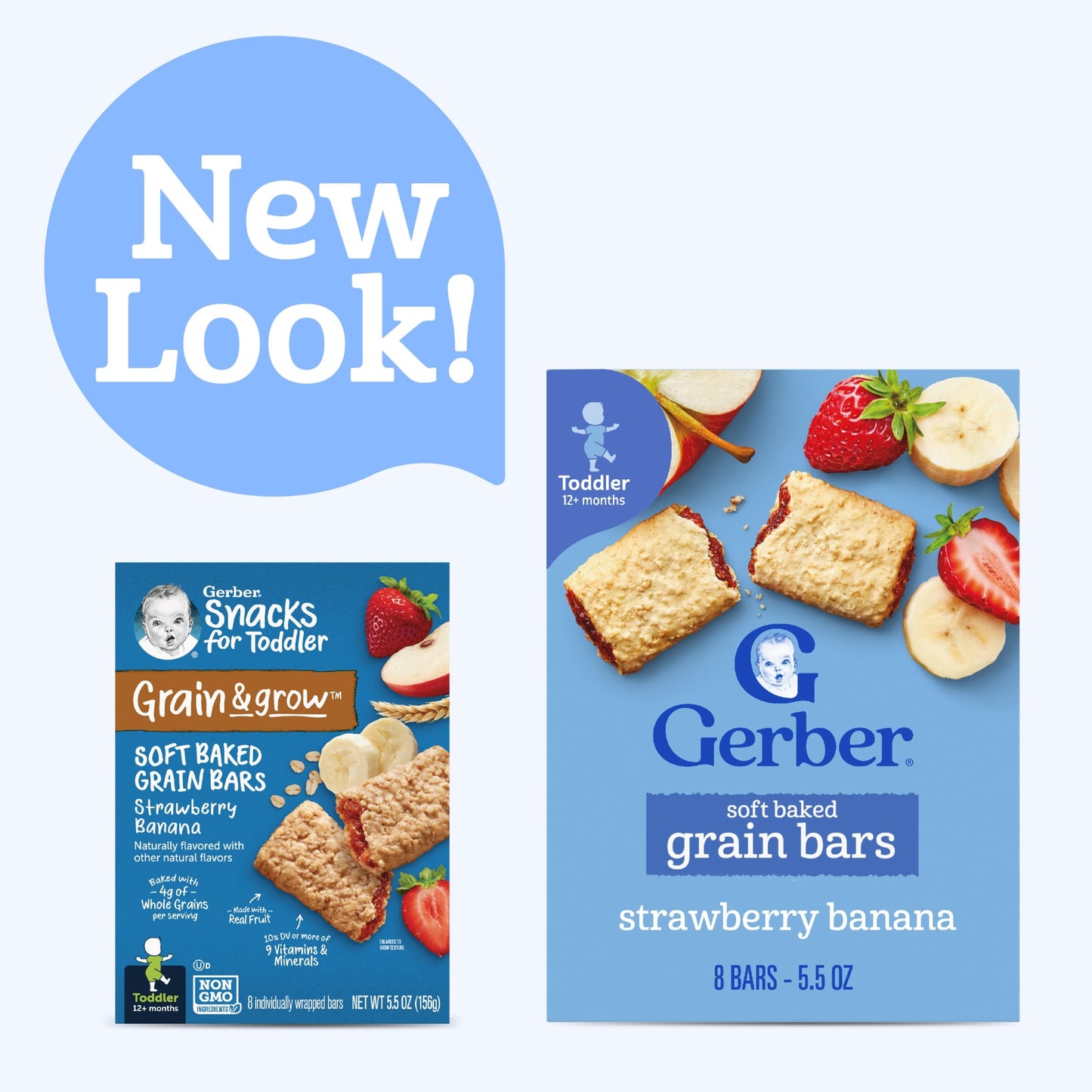 Gerber Soft Baked Grain Bars, Strawberry Banana, Toddler Snacks