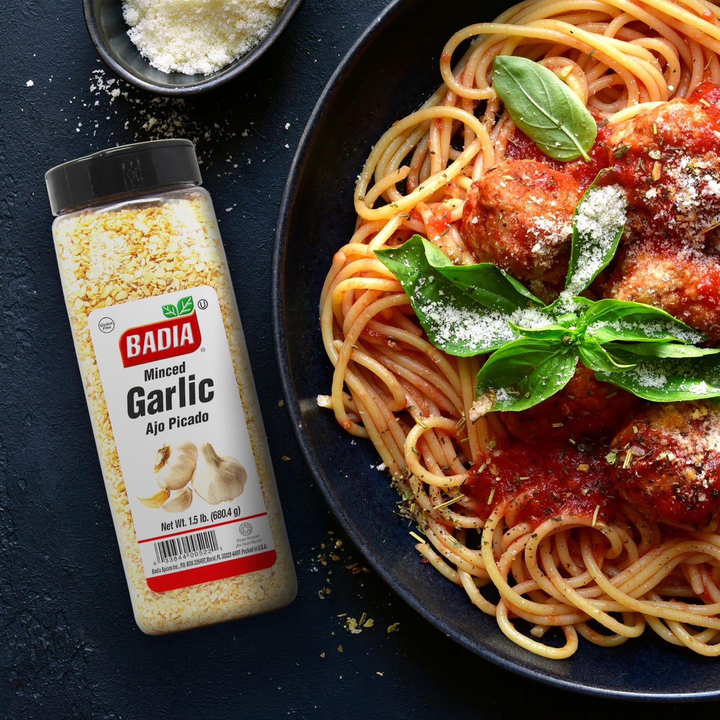 Badia Garlic Minced - All-Natural, Non-GMO Dehydrated Garlic Seasoning, 1.5 Pound