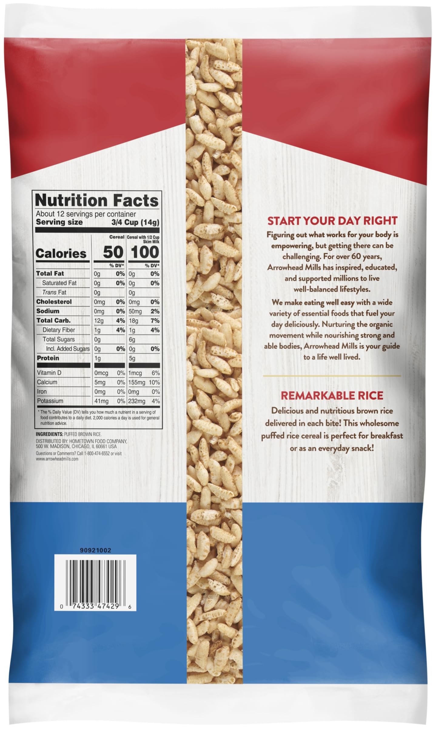Arrowhead Mills Cereal, Puffed Rice, 6 Oz.