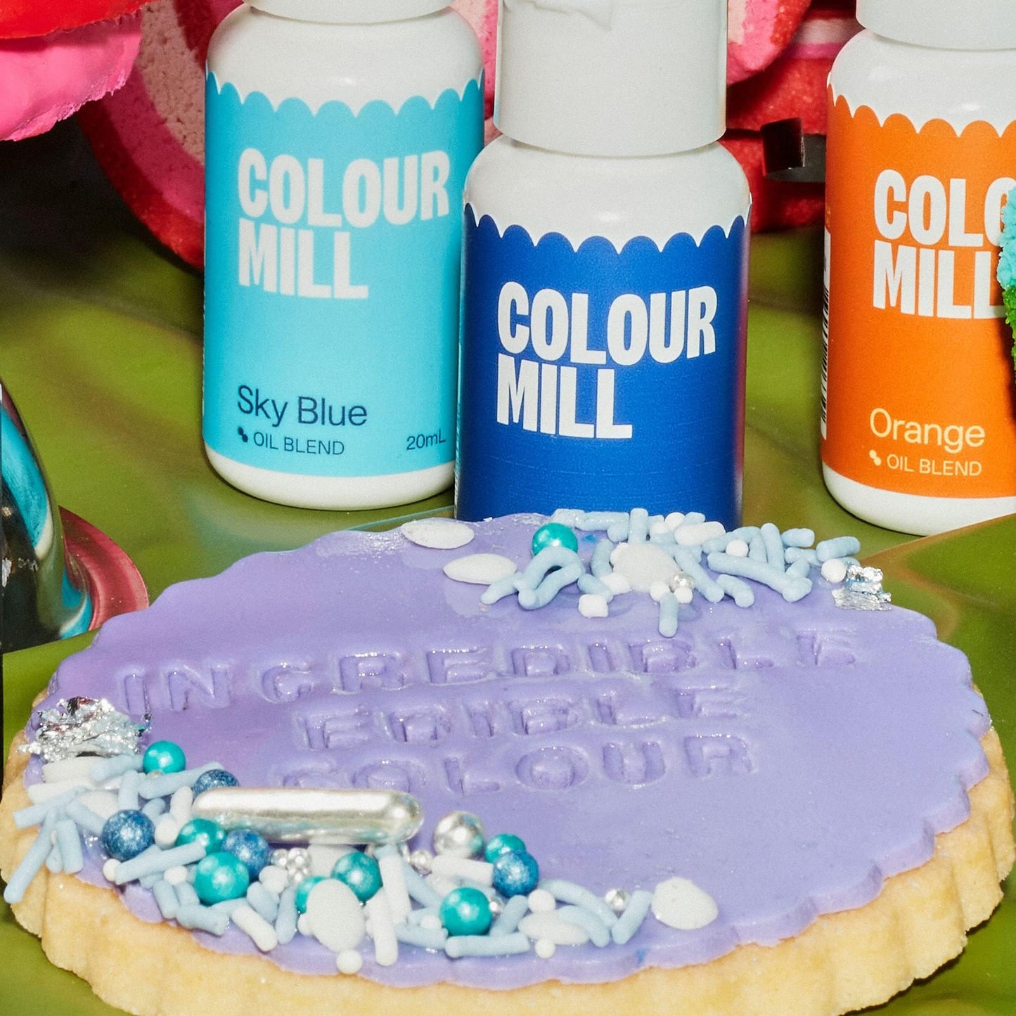 Colour Mill Kickstarter-Pack Oil-Based Food Coloring, 20 Milliliters Each Of 12 Colors: Baby Pink, Black, Chocolate, Forest, Hot