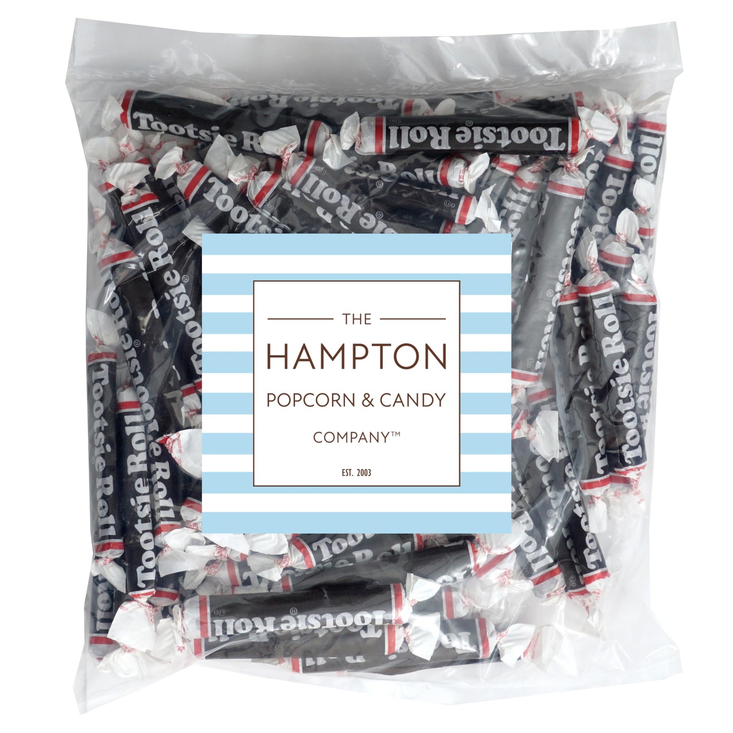 Large Tootsie Rolls, 2Lb Bulk Bag (Approx. 85 Pieces), Individually Wrapped Bulk Candy, Chocolate Candy, The Hampton Popcorn & C