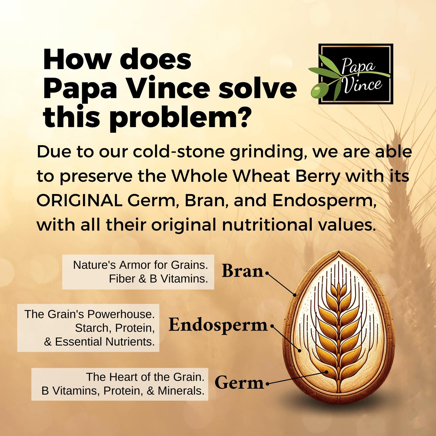 Papa Vince whole wheat pasta - Non Enriched, No Bleached made from ancient grains grown in Sicily, Italy. No funny taste. Al den