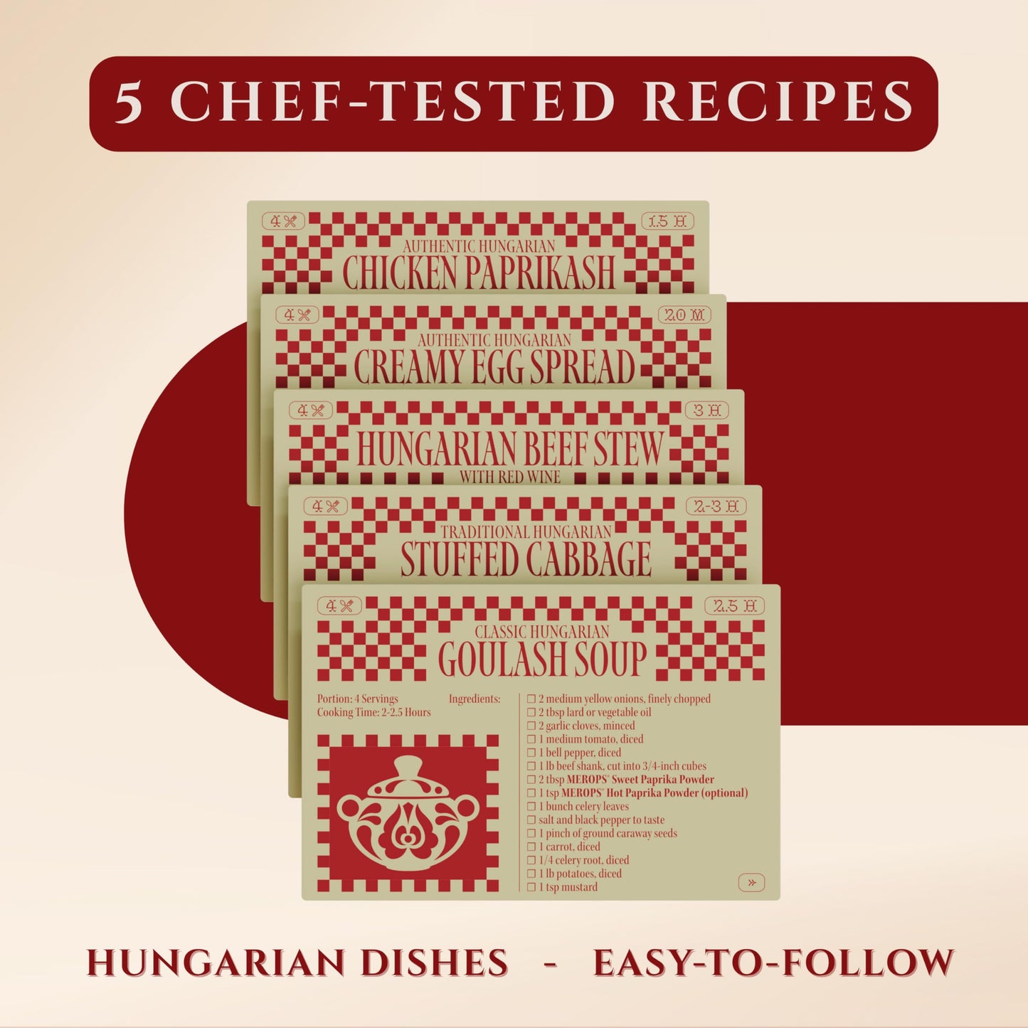 Enhanced Hungarian Paprika Spice Collection Gift Set – Sweet, Smoked & Hot (3 X 4 Oz) - Five Traditional Hungarian Recipe Cards – Non-Gmo – Authentic Seasoning Spice In Resealable Bags By Merops